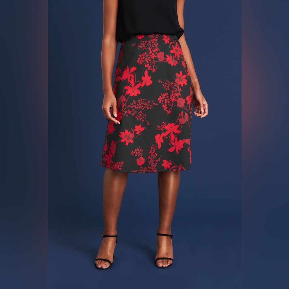 Midi floral skirt